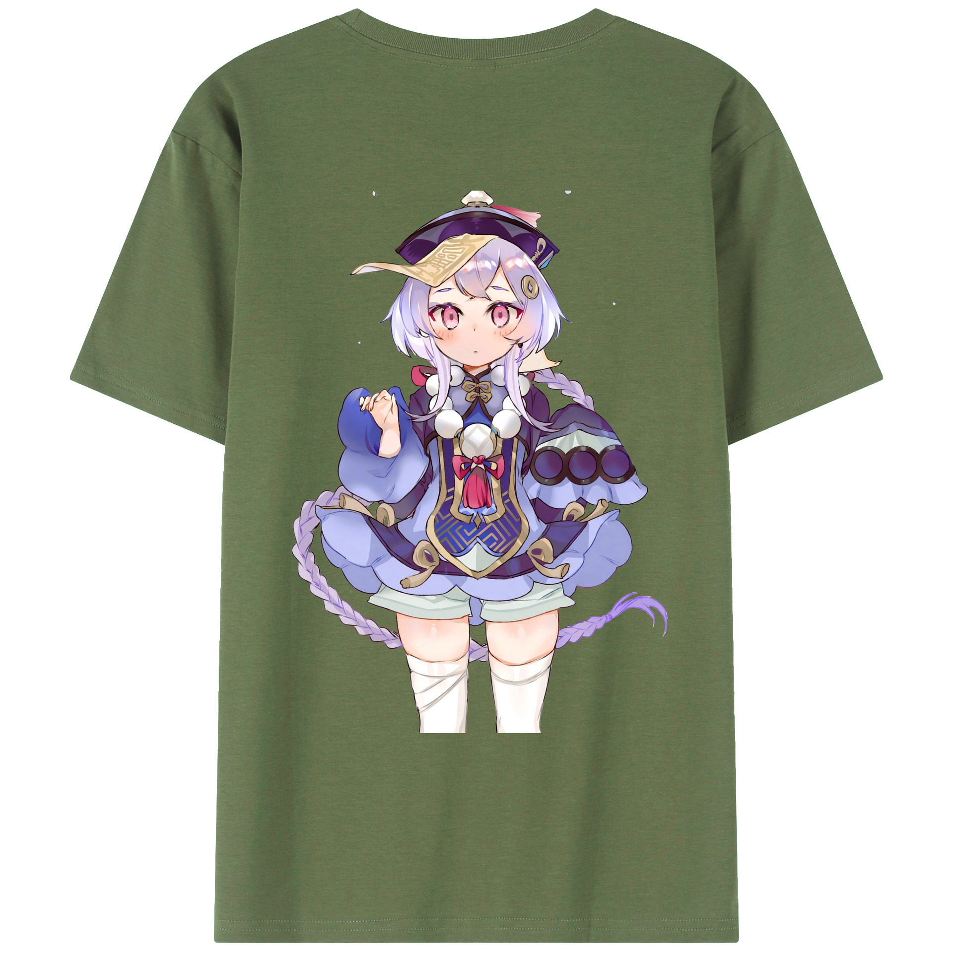 げんし神 七七 なな  genshin Nana 綿100％ メンズ半袖Tシャツ（バックプリント） 通気性